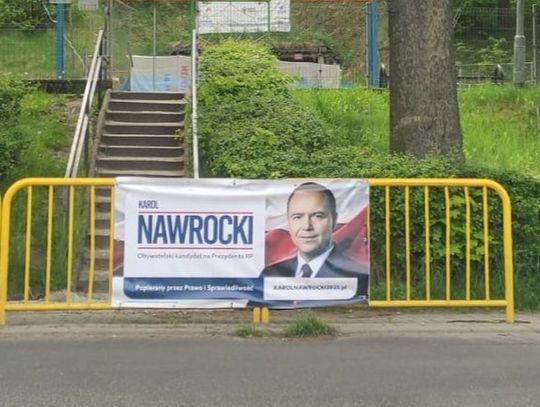 Baner tak jak się pojawił, tak zniknął. Ktoś promował kandydata bez zgody?