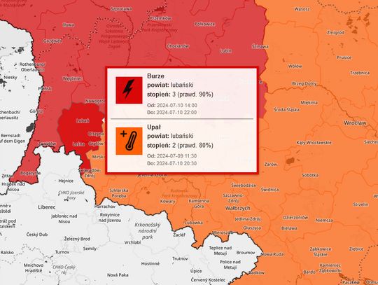 Burze, a lokalnie możliwy grad i trąby powietrzne. Ostrzeżenie 3°