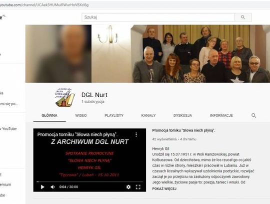 Dolnośląska Grupa Literacka "Nurt" na YouTube