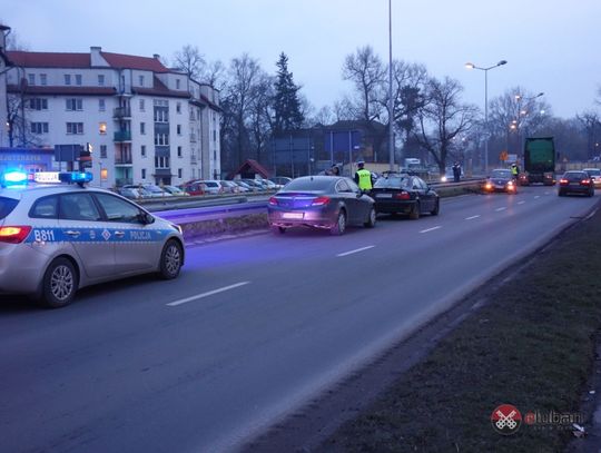 Dwie kolizje na zwężeniu obwodnicy