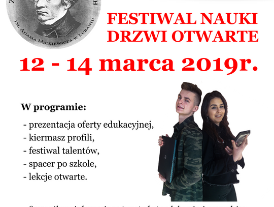 Festiwal Nauki. Drzwi otwarte w ZSP im. A. Mickiewicza