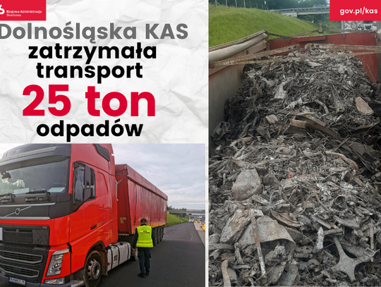 KAS zatrzymała transport 25 ton złomu z Niemiec