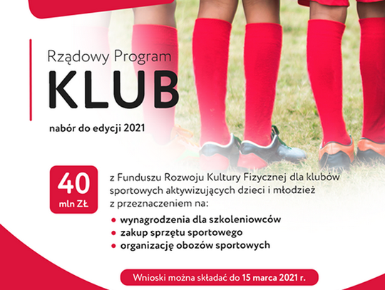 KLUB edycja 2021 - ruszył nabór wniosków