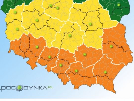 Kolejne ostrzeżenie o burzach z opadami deszczu