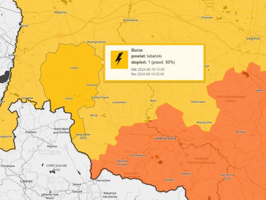 Kolejny dzień z burzami przechodzącymi nad regionem