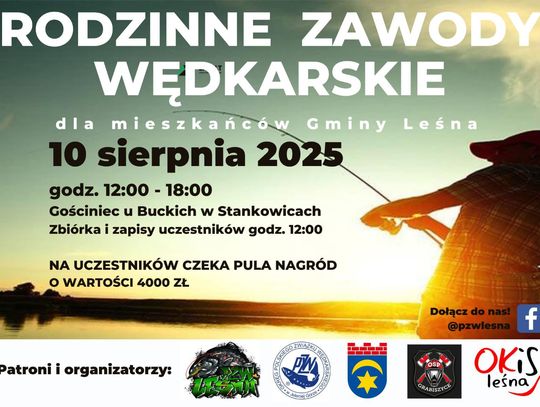 Koło PZW Leśna zaprasza na Rodzinne Zawody Wędkarskie!!!