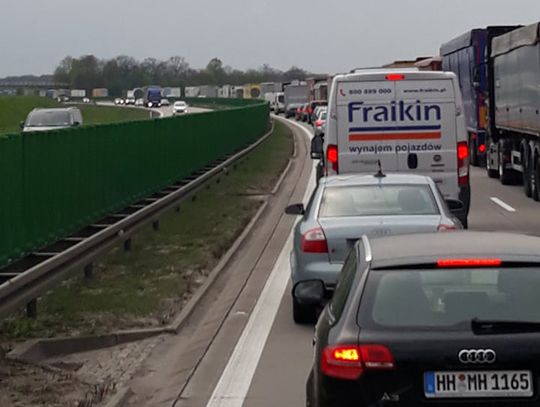 Korek na autostradzie, tym razem w kierunku Niemiec