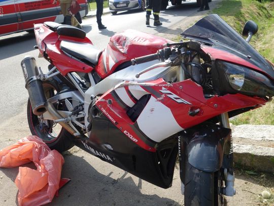 Koszmarny wypadek motocyklisty ze Zgorzelca. Mężczyzna nadział się na bramę