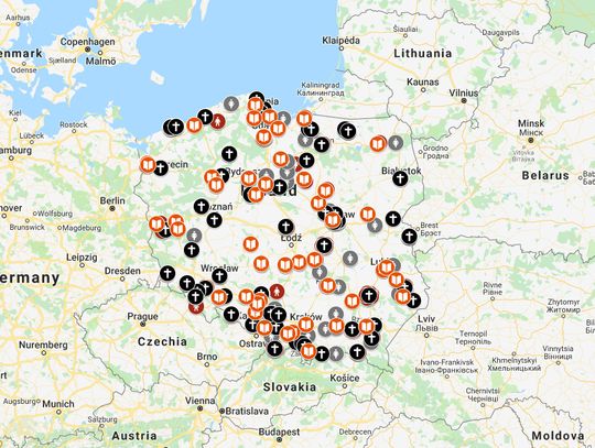 Mapa kościelnej pedofilii w Polsce