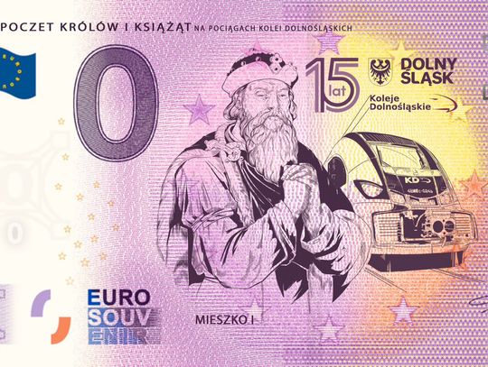 Mieszko I oraz Jadwiga Śląska na pamiątkowych banknotach Kolei Dolnośląskich