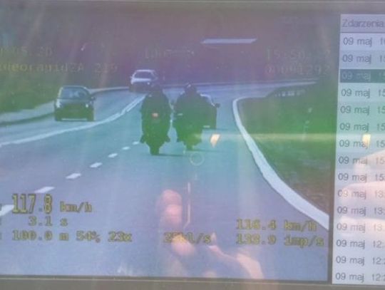 Motocykliści pędzili ponad 100 km/h w terenie zabudowanym