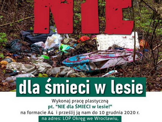 NIE dla ŚMIECI w lesie - konkurs plastyczny