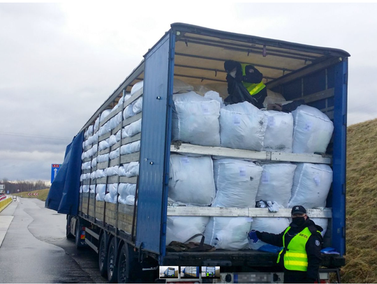 Nielegalny transport 20 ton odpadów
