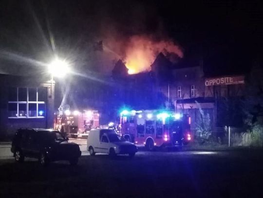 Nocny pożar w Gryfowie Śląskim