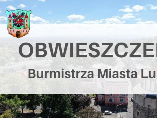 Obwieszczenie Burmistrza Miasta Lubań