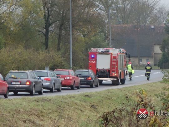 Olej na drodze między Lubaniem a Leśną