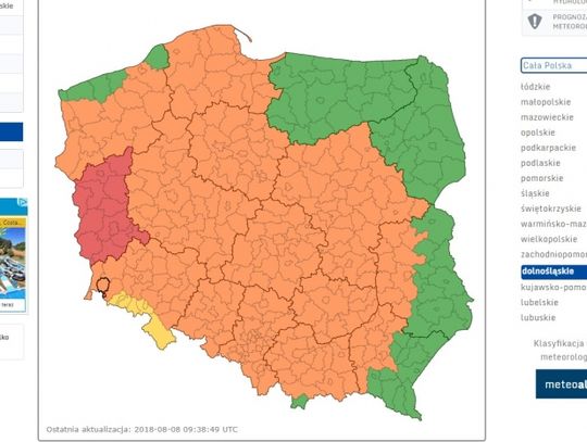 Ostrzeżenia drugiego i trzeciego stopnia dla prawie całej Polski