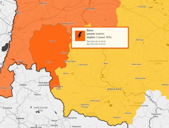 Ostrzeżenie 2 stopnia. Uwaga nad naszym regionem przejdą burze!