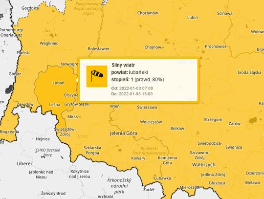 Ostrzeżenie IMGW: Silny wiatr