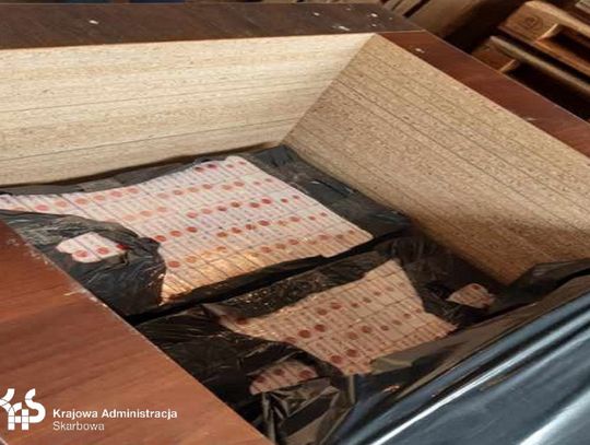 Pies wykrył 400 tys. papierosów ukryte w płytach meblowych