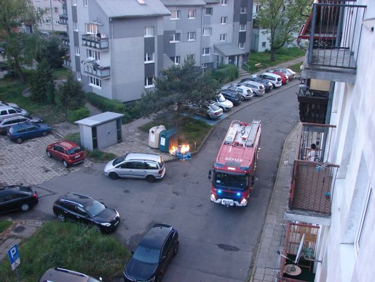 Podpalono kontenery na odpady