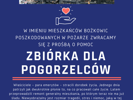 Pomoc dla pogorzelców z Bożkowic