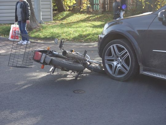 Potrącenie motorowerzysty