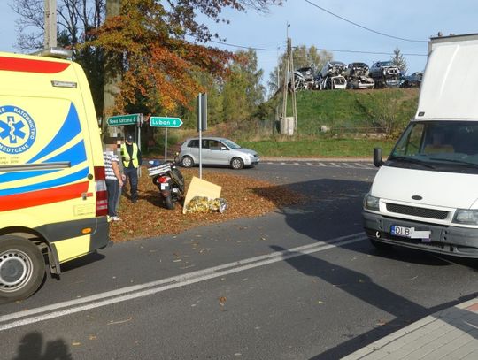 Potrącenie motorowerzysty