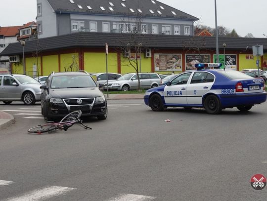 Potrącenie rowerzysty na Lwóweckiej