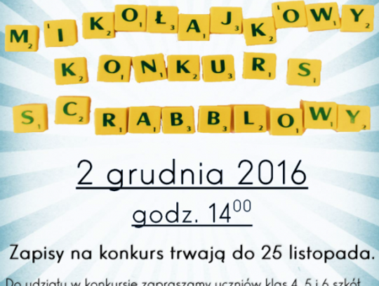 Powiatowy Mikołajkowy Konkurs Scrabblowy