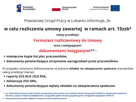 Powiatowy Urząd Pracy w Lubaniu informuje