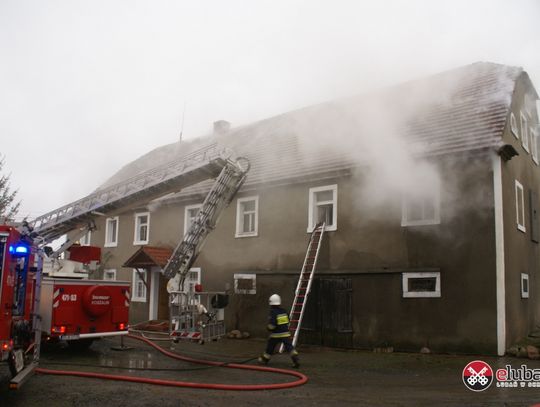 Pożar budynku mieszkalnego w Henrykowie