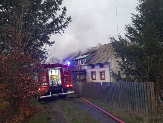 Pożar budynku mieszkalnego w Rębiszowie