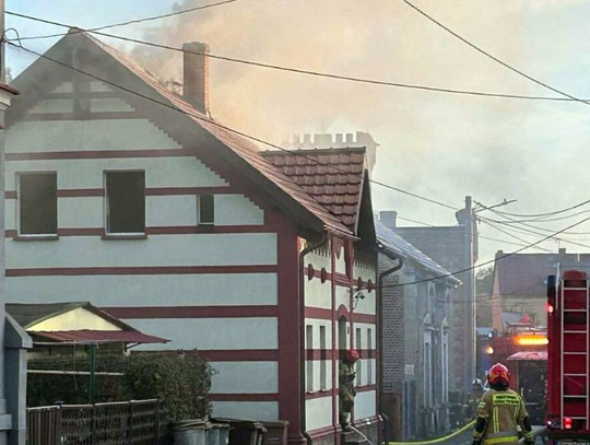 Pożar domu jednorodzinnego w Zawidowie