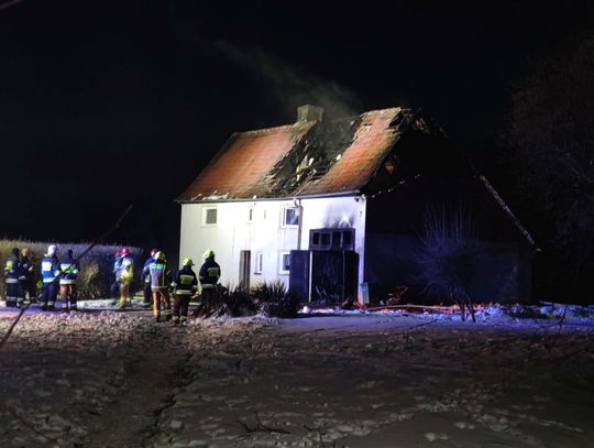 Pożar domu w Pisarzowicach