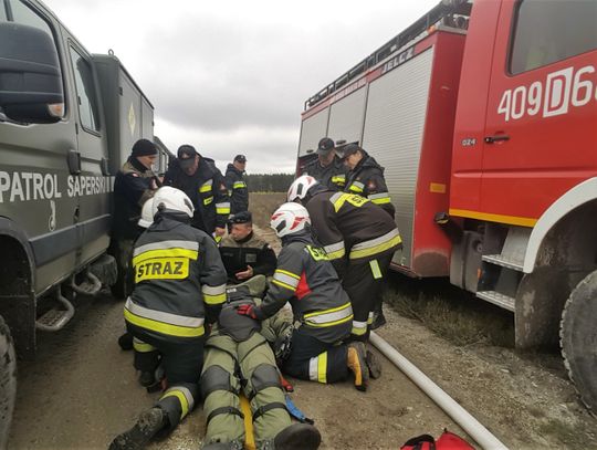 Pożar lasu i ranny saper