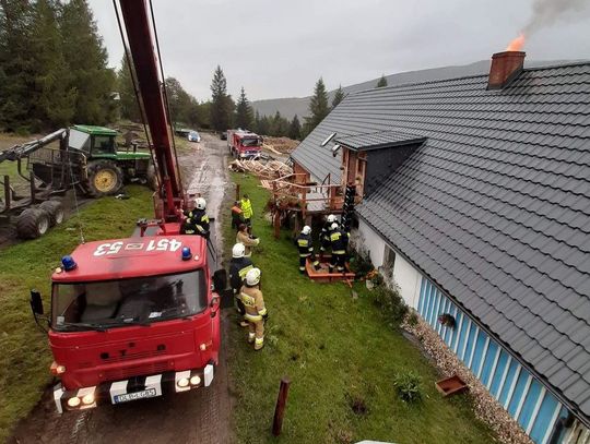 Pożar sadzy w kominie