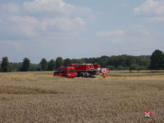 Pożar w trakcie żniw