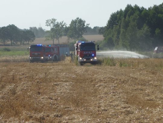 Pożar w trakcie żniw