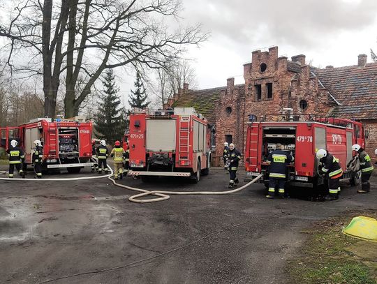 Pożar w zameczku w Zarębie