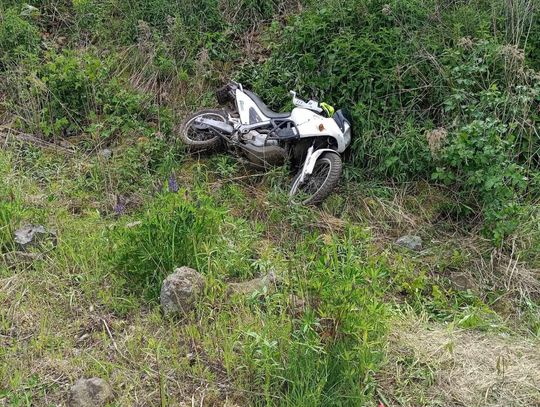 Ranny motocyklista z Grudzy był poszukiwany przez policję