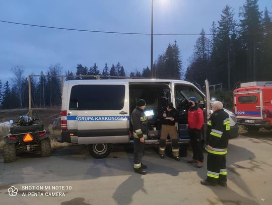 Ratownicy GOPR Karkonosze poszukiwali zaginionego mężczyzny