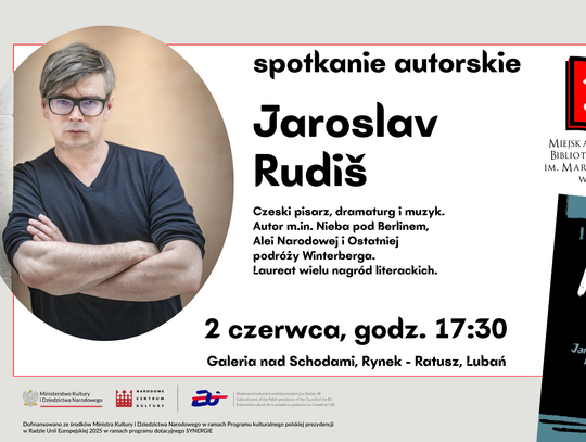 Spotkanie autorskie z Jaroslavem Rudišem w Lubaniu!