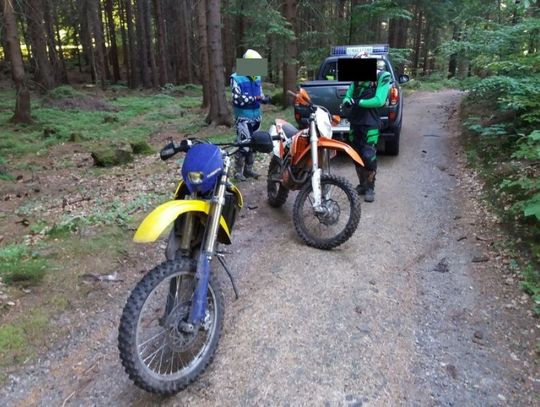 Srogie mandaty dla kierowców szalejących po lasach motocyklami i quadami