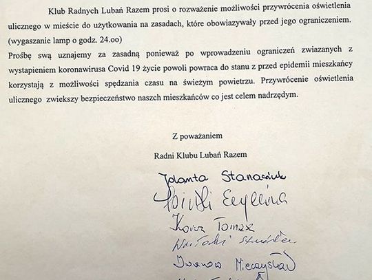 Światło w Lubaniu