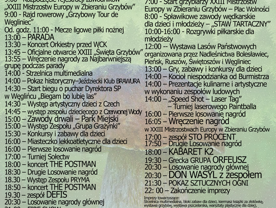 Święto Grzybów 2019 - znamy program