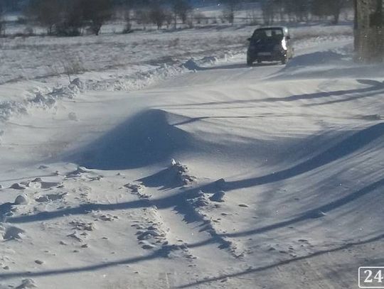 Trudne warunki drogowe! Zawieje i zamiecie śnieżne