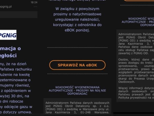 Uwaga na fałszywe smsy! PGNiG ponownie ostrzega klientów!