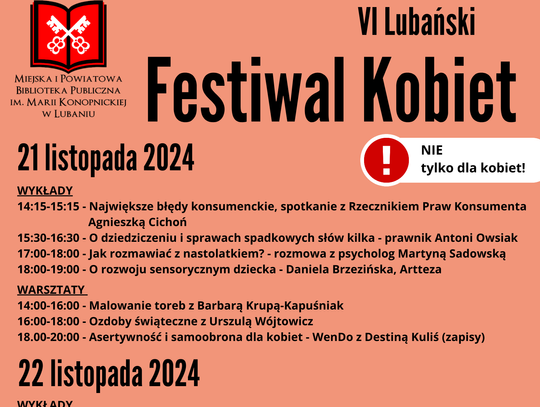 VI Lubański Festiwal Kobiet – pełny plan!