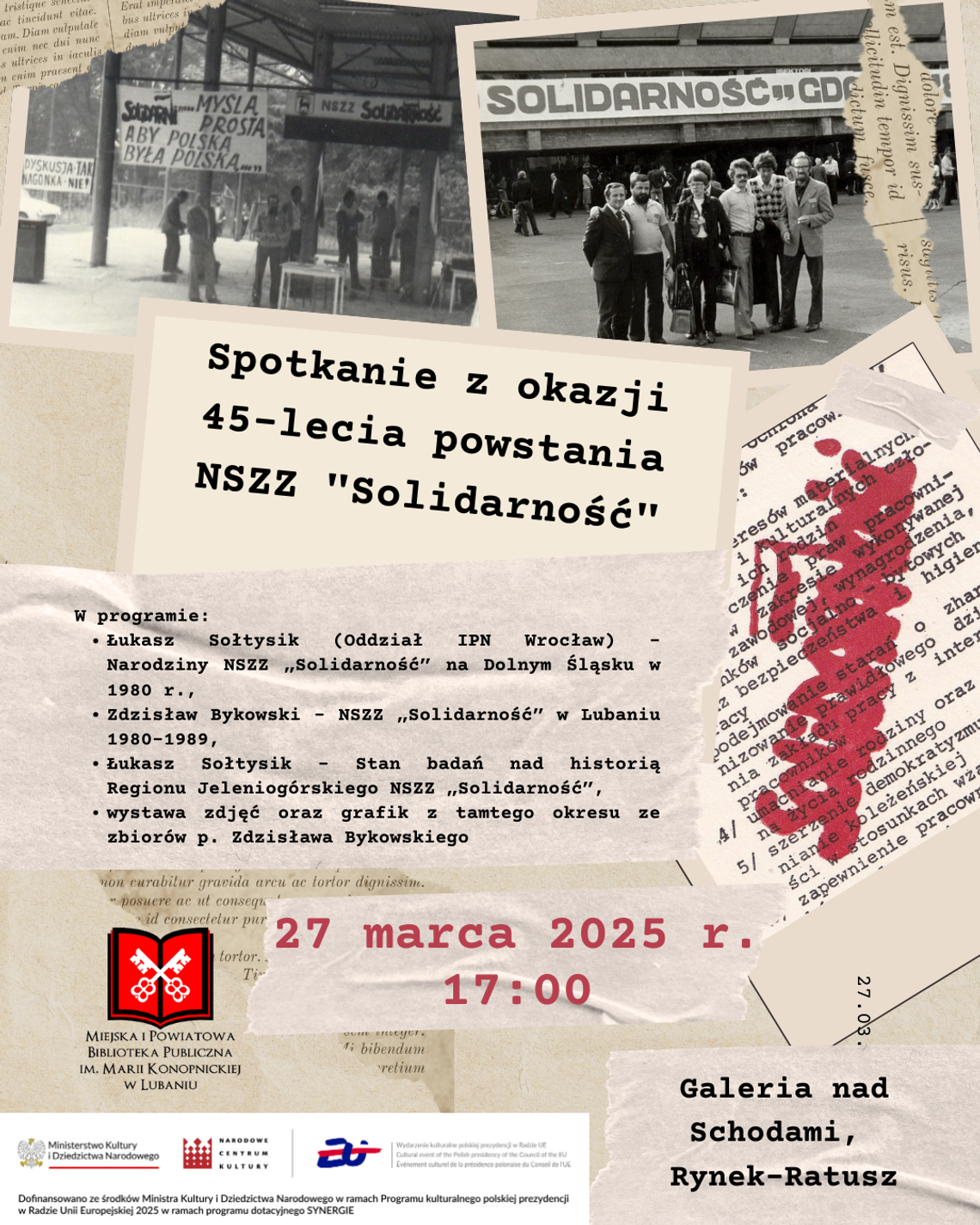 45-lecie powstania NSZZ "Solidarność" - wystawa w bibliotece